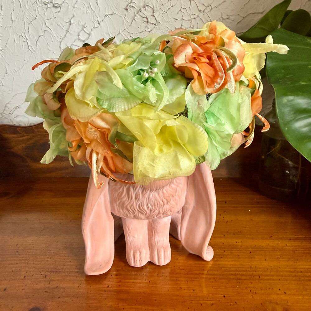 Vintage Floral Crown Hat Spring Flower Headpiece Pastel Festival Hair Accessory - Picture 4 of 4